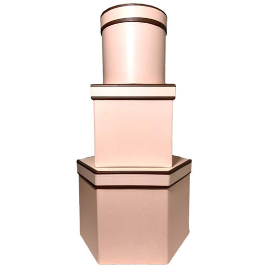 Geometric Shapes Floral Box - Peach