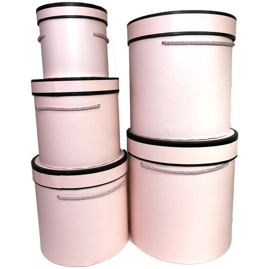 Tall Pink Cylinder Floral Box